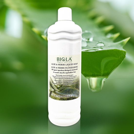 Aloe & Herbs Liquid Soap  (76,4 % organic) - 1000 ml