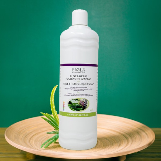 Aloe & Herbs Liquid Soap  (76,4 % organic) - 1000 ml