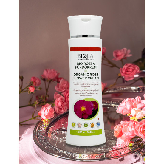 Organic Rose Shower Cream (Dermatologically Tested) - 200 ml
