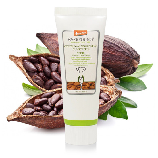 Cocoa Butter-Yam Nourishing Sunscreen (66%+ Demeter) SPF 10 - 75 ml