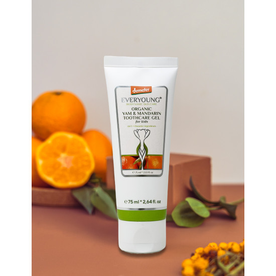 Organic Yam & Mandarin Toothcare gel for kids (66%+ Demeter) - 75 ml