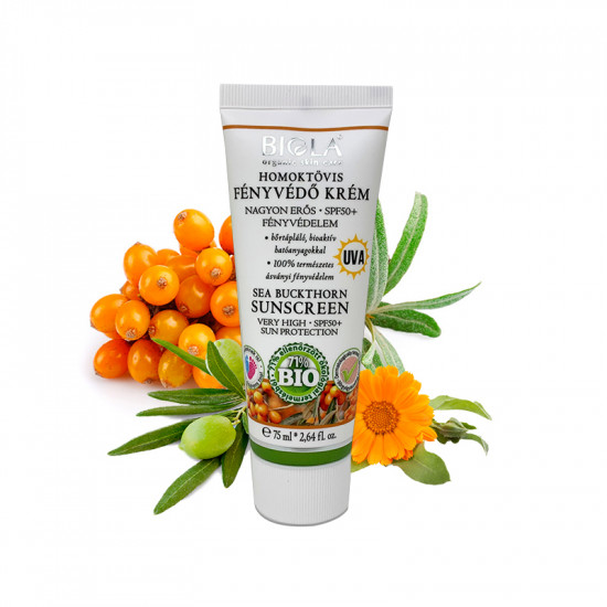 Sea Buckthorn Sunscreen SPF 50+, very high (Dermatologically Tested) - 75 ml Sea Buckthorn Sunscreen SPF 50+, very high (Dermatologically Tested) - 75 ml