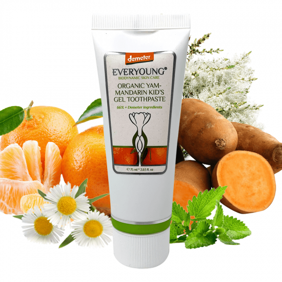 Organic Yam-Mandarin Kid's Gel Toothpaste (66%+ Demeter) - 75 ml