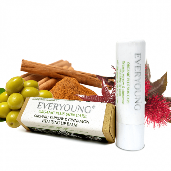 Organic Yarrow & Cinnamon Vitalising Lip Balm - 5,3 g 